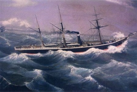 SS Admella, by Shaw, James (1815 - 1881), 1858 - oil on canvas; Courtesy of the Art Gallery of South Australia